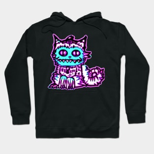 Weirdcore Neon Cat Hoodie